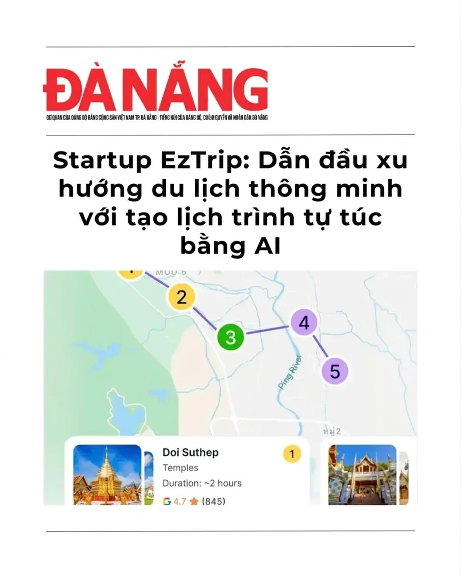 Startup EzTrip AI: Dẫn đầu xu hướng với AI lên lịch trình du lịch thông minh